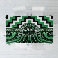 Aotearoa Ngai Tahu Tablecloth Maori Iwi Poutama Puhoro Tattoo LT14 Green - Polynesian Pride