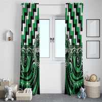 Aotearoa Ngai Tahu Window Curtain Maori Iwi Poutama Puhoro Tattoo LT14 - Polynesian Pride