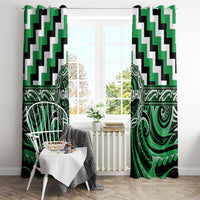 Aotearoa Ngai Tahu Window Curtain Maori Iwi Poutama Puhoro Tattoo LT14 - Polynesian Pride