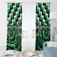 Aotearoa Ngai Tahu Window Curtain Maori Iwi Poutama Puhoro Tattoo LT14 - Polynesian Pride