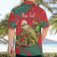 Personalised New Zealand Kakapo Christmas Hawaiian Shirt Meri Kirihimete Silver Fern Mix Pohutukawa LT14 - Polynesian Pride