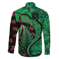 New Zealand Gecko Christmas Family Matching Off Shoulder Maxi Dress and Hawaiian Shirt Meri Kirihimete Paua Shell Mix Pohutukawa LT14 - Polynesian Pride