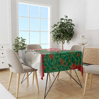 Personalised New Zealand Tuatara Christmas Tablecloth Meri Kirihimete Aotearoa Maori Mix Pohutukawa LT14 - Polynesian Pride