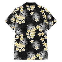 Black Tropical Hawaii Family Matching Puletasi and Hawaiian Shirt Seamless Monstera Plumeria Hawaiian Pattern LT14 - Polynesian Pride