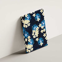 Blue Tropical Hawaii Canvas Wall Art Seamless Monstera Plumeria Hawaiian Pattern - Polynesian Pride