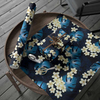 Blue Tropical Hawaii Wrapping Paper Seamless Monstera Plumeria Hawaiian Pattern - Polynesian Pride