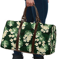 Green Tropical Hawaii Travel Bag Seamless Monstera Plumeria Hawaiian Pattern - Polynesian Pride