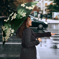 Green Tropical Hawaii Umbrella Seamless Monstera Plumeria Hawaiian Pattern - Polynesian Pride