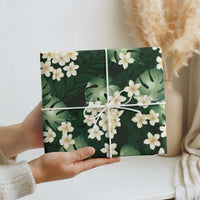 Green Tropical Hawaii Wrapping Paper Seamless Monstera Plumeria Hawaiian Pattern - Polynesian Pride