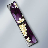 Purple Tropical Hawaii Auto Sun Shade Seamless Monstera Plumeria Hawaiian Pattern - Polynesian Pride