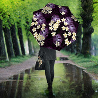 Purple Tropical Hawaii Umbrella Seamless Monstera Plumeria Hawaiian Pattern - Polynesian Pride