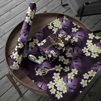 Purple Tropical Hawaii Wrapping Paper Seamless Monstera Plumeria Hawaiian Pattern - Polynesian Pride