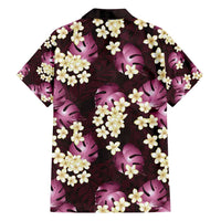 Pink Tropical Hawaii Family Matching Puletasi and Hawaiian Shirt Seamless Monstera Plumeria Hawaiian Pattern LT14 - Polynesian Pride