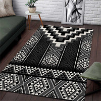 Black Taniko Aotearoa Area Rug Niho Taniwha Mix Poutama LT14