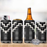 Black Taniko Aotearoa 4 in 1 Can Cooler Tumbler Niho Taniwha Mix Poutama LT14