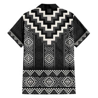 Black Taniko Aotearoa Family Matching Tank Maxi Dress and Hawaiian Shirt Niho Taniwha Mix Poutama LT14