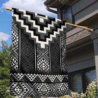 Black Taniko Aotearoa Garden Flag Niho Taniwha Mix Poutama LT14