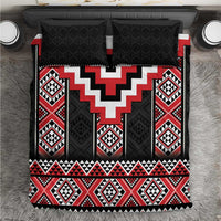 Red Taniko Aotearoa Bedding Set Niho Taniwha Mix Poutama LT14