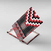 Red Taniko Aotearoa Canvas Wall Art Niho Taniwha Mix Poutama LT14