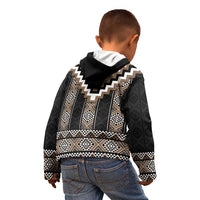 Brown Taniko Aotearoa Kid Hoodie Niho Taniwha Mix Poutama LT14
