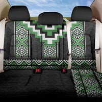 Green Taniko Pattern Aotearoa Back Car Seat Cover Niho Taniwha Mix Poutama LT14 One Size Green - Polynesian Pride