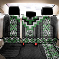 Green Taniko Pattern Aotearoa Back Car Seat Cover Niho Taniwha Mix Poutama LT14 - Polynesian Pride
