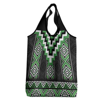 Green Taniko Pattern Aotearoa Grocery Bag Niho Taniwha Mix Poutama