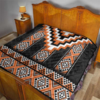Orange Taniko Pattern Aotearoa Quilt Niho Taniwha Mix Poutama LT14 - Polynesian Pride