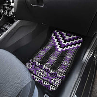 Purple Taniko Pattern Aotearoa Car Mats Niho Taniwha Mix Poutama