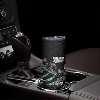 Custom New Zealand Silver Fern Rugby Skinny Tumbler Aotearoa Kiwi Maori Pattern LT14 - Polynesian Pride