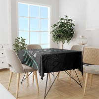 Custom New Zealand Silver Fern Rugby Tablecloth Aotearoa Kiwi Maori Pattern LT14 - Polynesian Pride