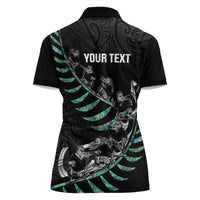 Custom New Zealand Silver Fern Rugby Women Polo Shirt Aotearoa Kiwi Maori Pattern LT14 - Polynesian Pride