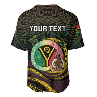 Personalised Vanuatu Baseball Jersey Yumi 46th Hapi Independens Dei - Black Version LT14 - Polynesian Pride
