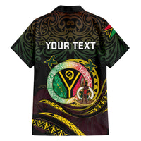 Personalised Vanuatu Family Matching Tank Maxi Dress and Hawaiian Shirt Yumi 45th Hapi Independens Dei - Black Version LT14 - Polynesian Pride