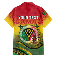 Personalised Vanuatu Family Matching Long Sleeve Bodycon Dress and Hawaiian Shirt Yumi 45th Hapi Independens Dei - Reggae Version LT14 - Polynesian Pride