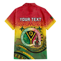 Personalised Vanuatu Family Matching Mermaid Dress and Hawaiian Shirt Yumi 45th Hapi Independens Dei - Reggae Version LT14 - Polynesian Pride