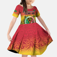 Personalised Vanuatu Family Matching Off Shoulder Maxi Dress and Hawaiian Shirt Yumi 45th Hapi Independens Dei - Reggae Version LT14