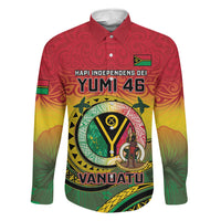 Personalised Vanuatu Family Matching Off Shoulder Short Dress and Hawaiian Shirt Yumi 45th Hapi Independens Dei - Reggae Version LT14