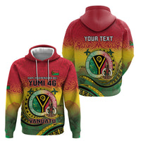 Personalised Vanuatu Hoodie Yumi 46th Hapi Independens Dei - Reggae Version LT14 - Polynesian Pride
