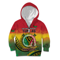 Personalised Vanuatu Kid Hoodie Yumi 46th Hapi Independens Dei - Reggae Version LT14 Zip Hoodie Reggae - Polynesian Pride