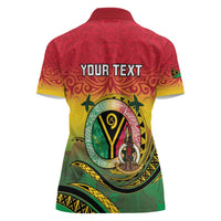 Personalised Vanuatu Women Polo Shirt Yumi 46th Hapi Independens Dei - Reggae Version LT14 - Polynesian Pride