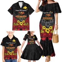 Papua New Guinea Independence Day Family Matching Mermaid Dress and Hawaiian Shirt PNG Bird of Paradise 50th Anniversary LT14 - Polynesian Pride