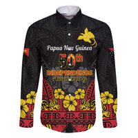 Papua New Guinea Independence Day Family Matching Off The Shoulder Long Sleeve Dress and Hawaiian Shirt PNG Bird of Paradise 50th Anniversary LT14