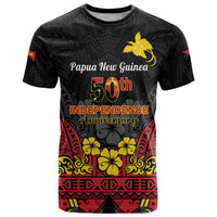 Papua New Guinea Independence Day T Shirt PNG Bird of Paradise 50th Anniversary LT14 Black - Polynesian Pride