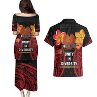 Papua New Guinea Independence Day Couples Matching Puletasi and Hawaiian Shirt PNG Since 1975 LT14 - Polynesian Pride
