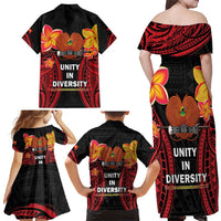 Papua New Guinea Independence Day Family Matching Off Shoulder Maxi Dress and Hawaiian Shirt PNG Since 1975 LT14 - Polynesian Pride