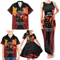 Papua New Guinea Independence Day Family Matching Tank Maxi Dress and Hawaiian Shirt PNG Since 1975 LT14 - Polynesian Pride