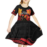 Papua New Guinea Independence Day Kid Short Sleeve Dress PNG Since 1975 LT14 - Polynesian Pride