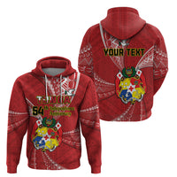 Personalised Tonga Independence Day Hoodie Happy 54th Independence Anniversary Ngatu Pattern LT14 - Polynesian Pride