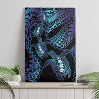 Polynesia Sea Turtle Day Canvas Wall Art Tribal Honu Plumeria Polynesian Pattern